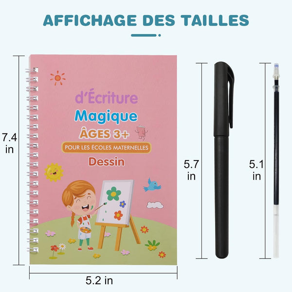 Le cahier magique pour écrire, compter et dessiner sans effort